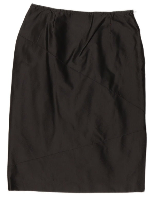 Max & Co. Falda midi para mujer UK 10 Small W28 Poliéster negro