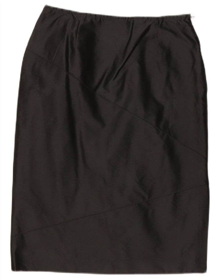 Max & Co. Falda midi para mujer UK 10 Small W28 Poliéster negro