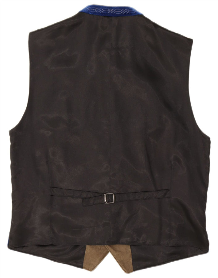 Chaleco Terciopelo Hombre Algodón Azul Medio