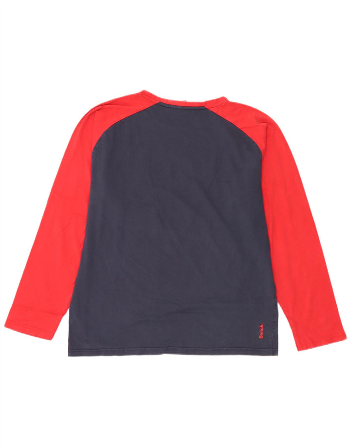 Bench Hombre Top gráfico manga larga XL Azul marino Colorblock Algodón