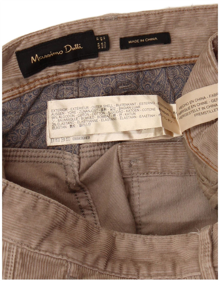 MASSIMO DUTTI Pantalón Recto De Pana Hombre EU 40 Medium W33 L31 Beige