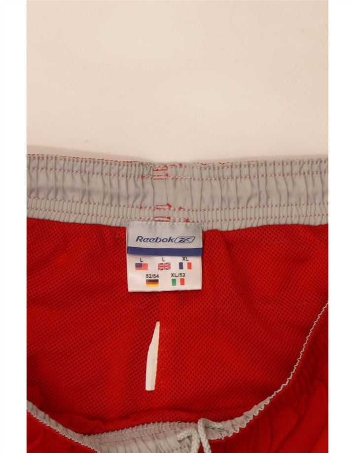 Reebok Mens Capri Chándal Pantalones Grande Rojo