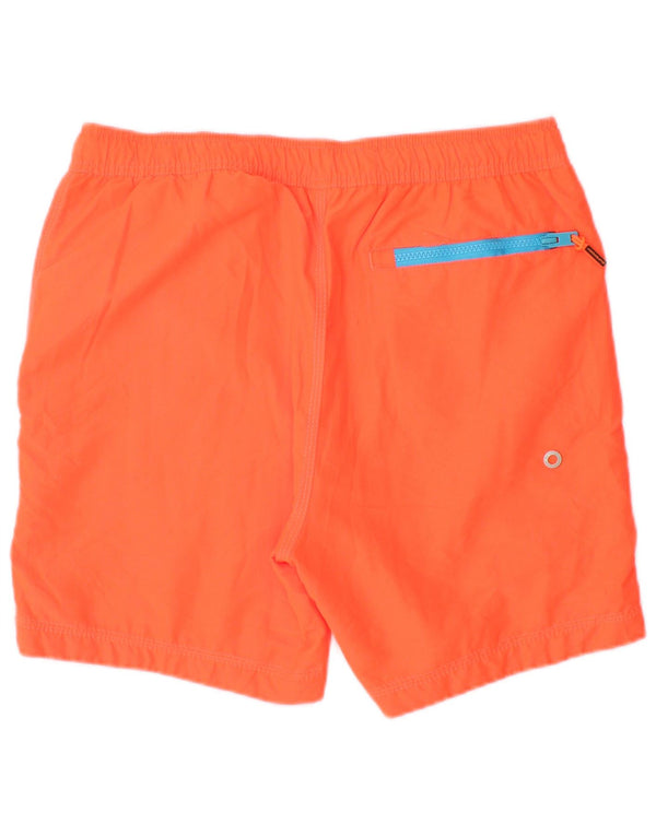 SUPERDRY Bañador con estampado gráfico para hombre, talla grande, poliéster naranja