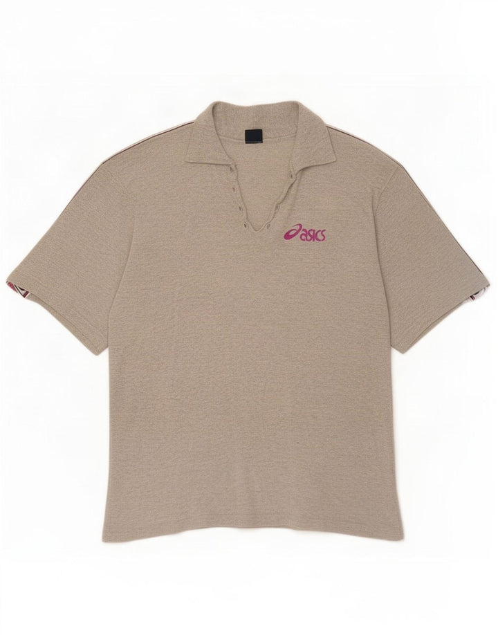 Asics Polo Gráfico Para Hombre Gris Medio Colorblock