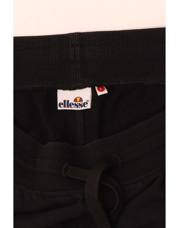 Ellesse Hombre Pantalones De Chándal Joggers Large Negro