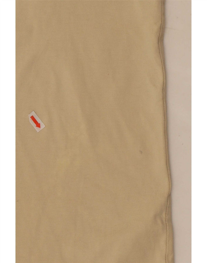 Vintage hombres manga corta militar pullover camisa grande beige