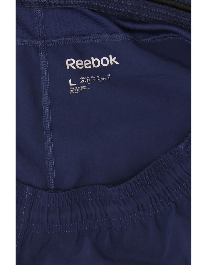 REEBOK Pantalones cortos deportivos para hombre Grande Azul marino Poliéster