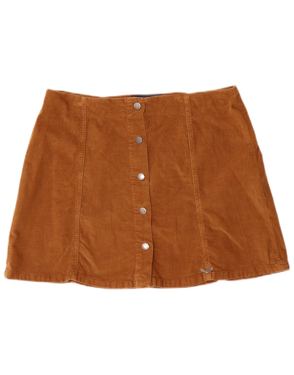 Superdry Minifalda De Pana De Cintura Baja Para Mujer Grande W34 Algodón Marrón