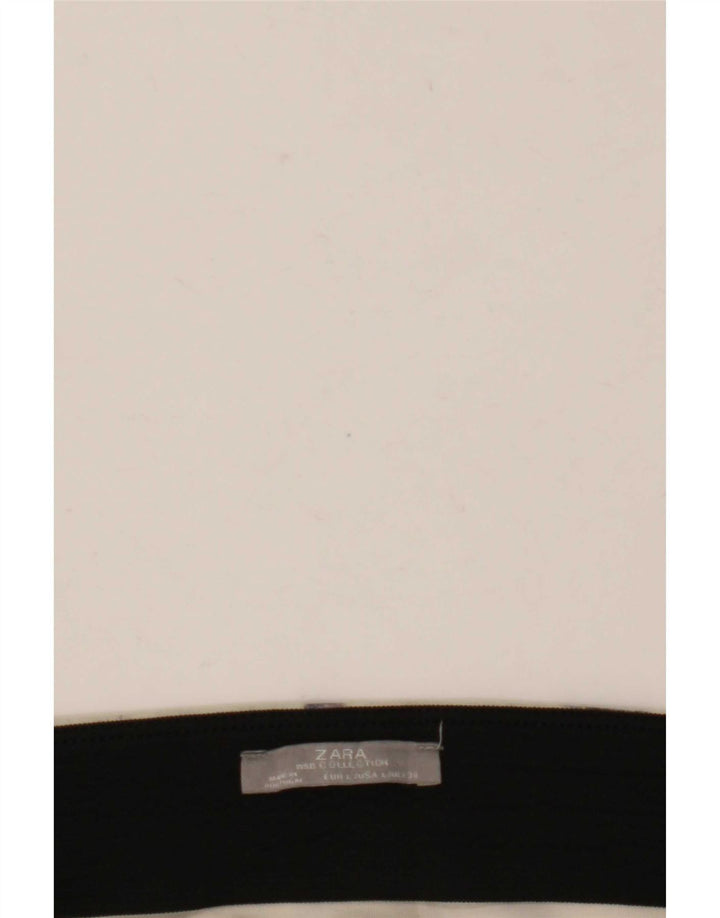 Zara Mujer Minifalda Con Estampado Abstracto Grande W30 Beige