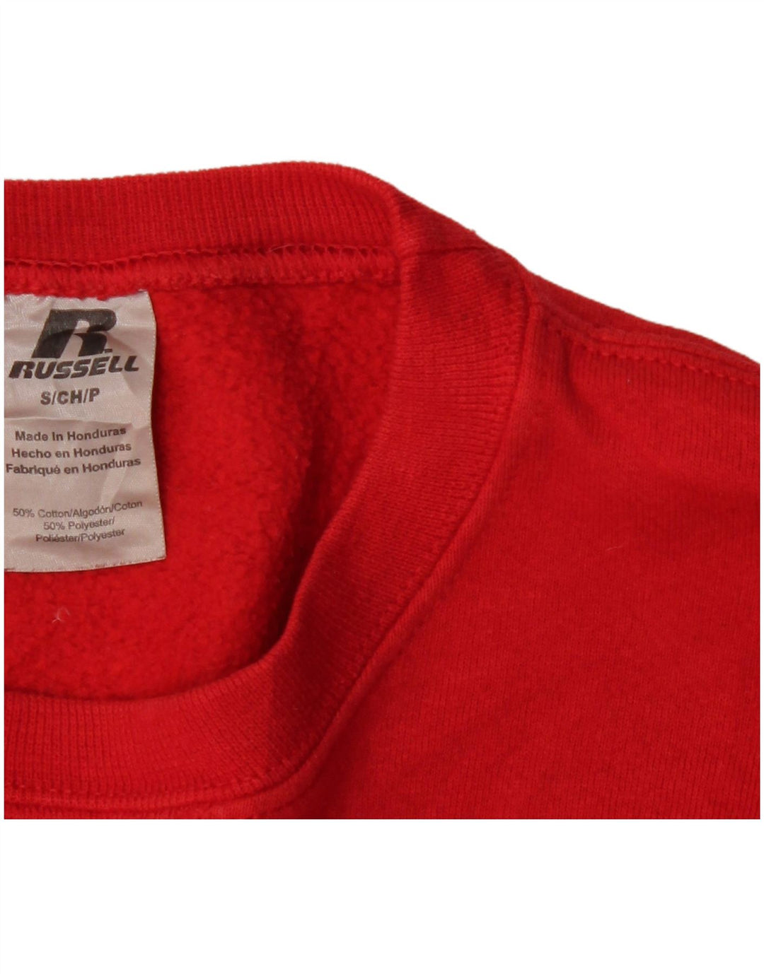 RUSSELL ATHLETIC Sudadera extragrande para mujer UK 10 Small Red Cotton