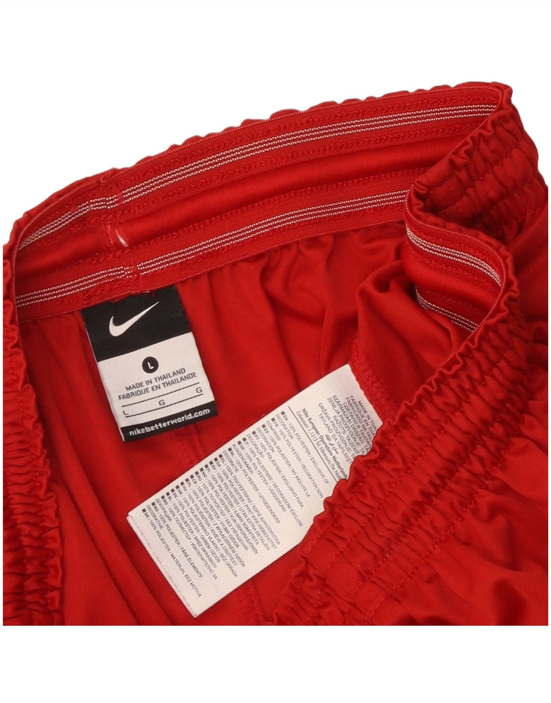 Nike - Pantalones cortos deportivos para hombre, talla grande, poliéster rojo