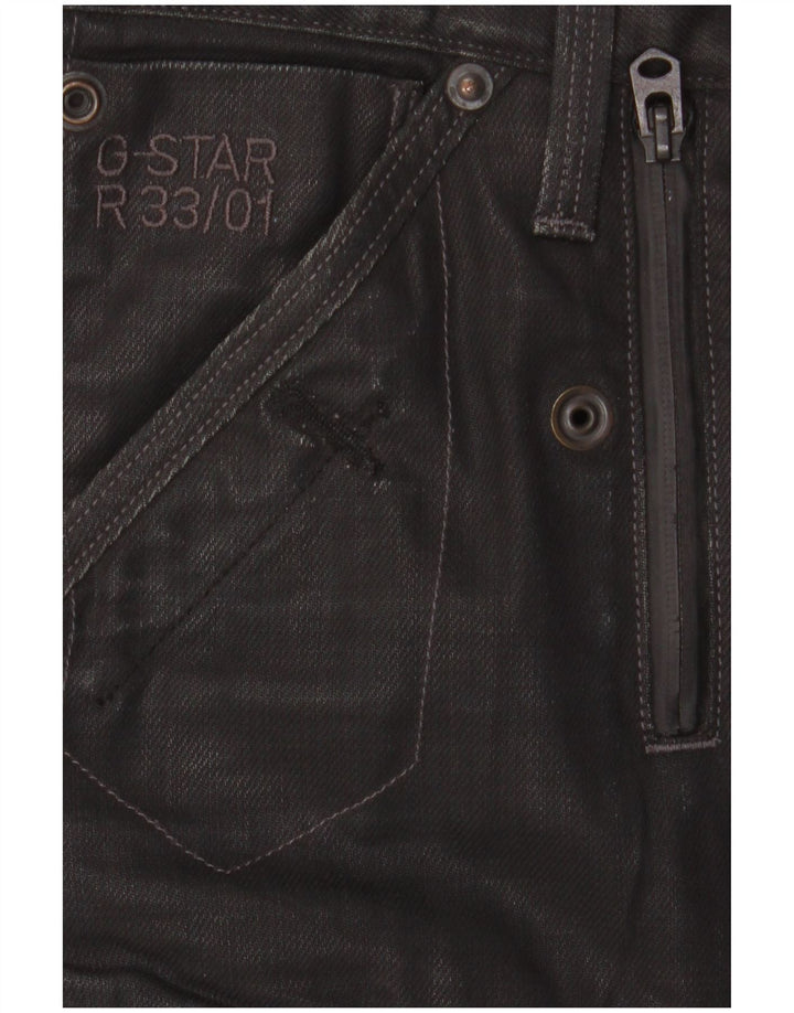G-Star Hombre Pantalones Cargo Slim W33 L32 Algodón Negro