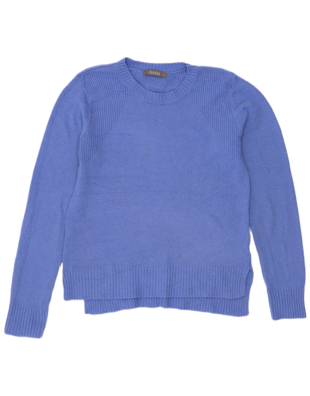 Oasis Jersey de cuello redondo para mujer UK 44 Poliéster azul medio