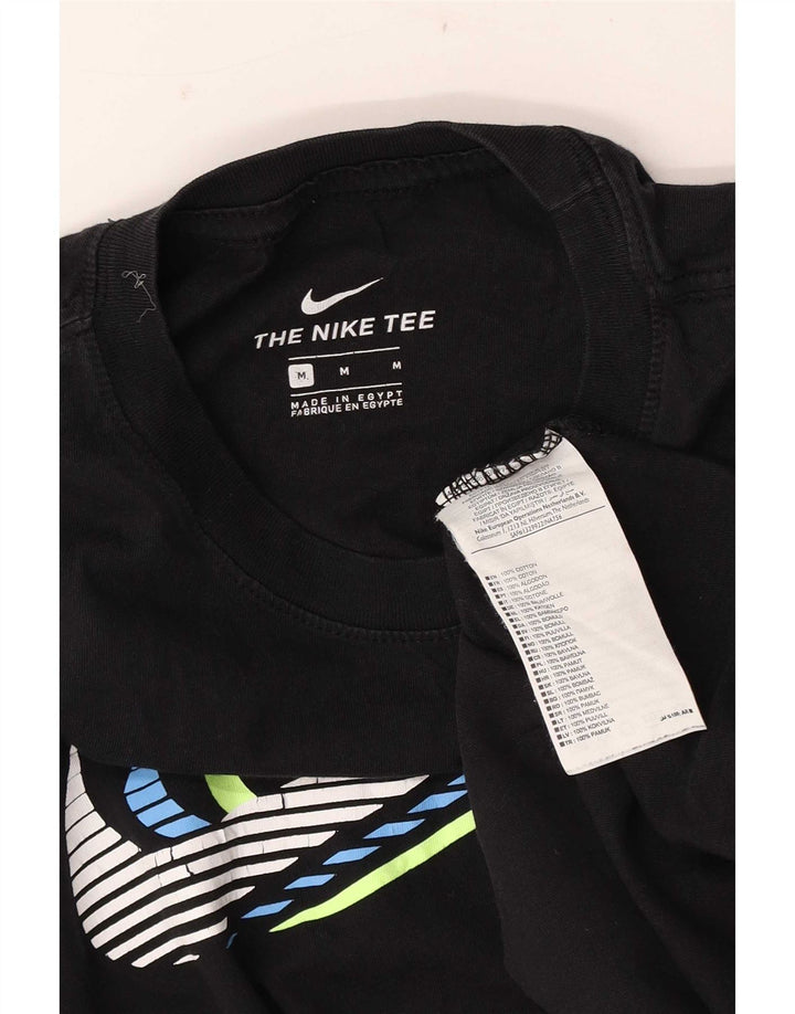 Nike Camiseta gráfica para hombre Top mediano de algodón negro