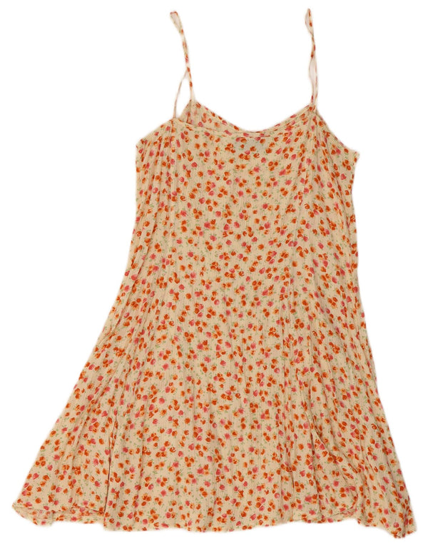 Onyx Vestido de verano para mujer UK 4 XS Beige Floral