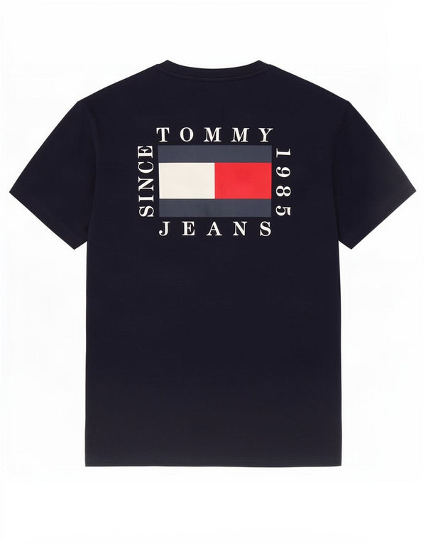 Tommy Hilfiger Camiseta gráfica para hombre Top Small Azul marino Algodón