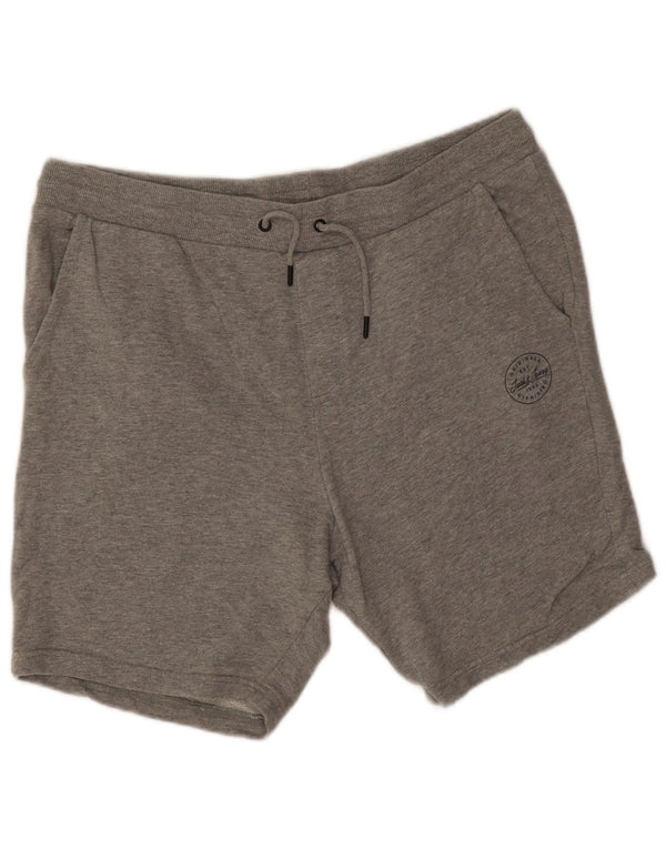 Jack & Jones Pantalones cortos deportivos para hombre 2XL Algodón moteado gris