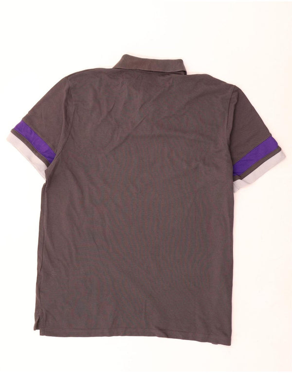 Nike Arsenal Polo para hombre, talla 2XL, algodón gris con bloques de color