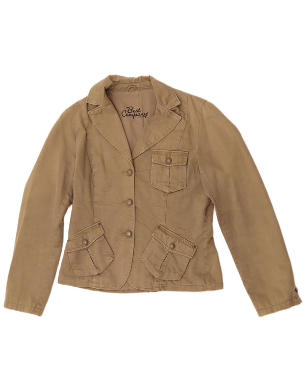 Best Company Chaqueta utilitaria para mujer UK 40 XL Algodón caqui