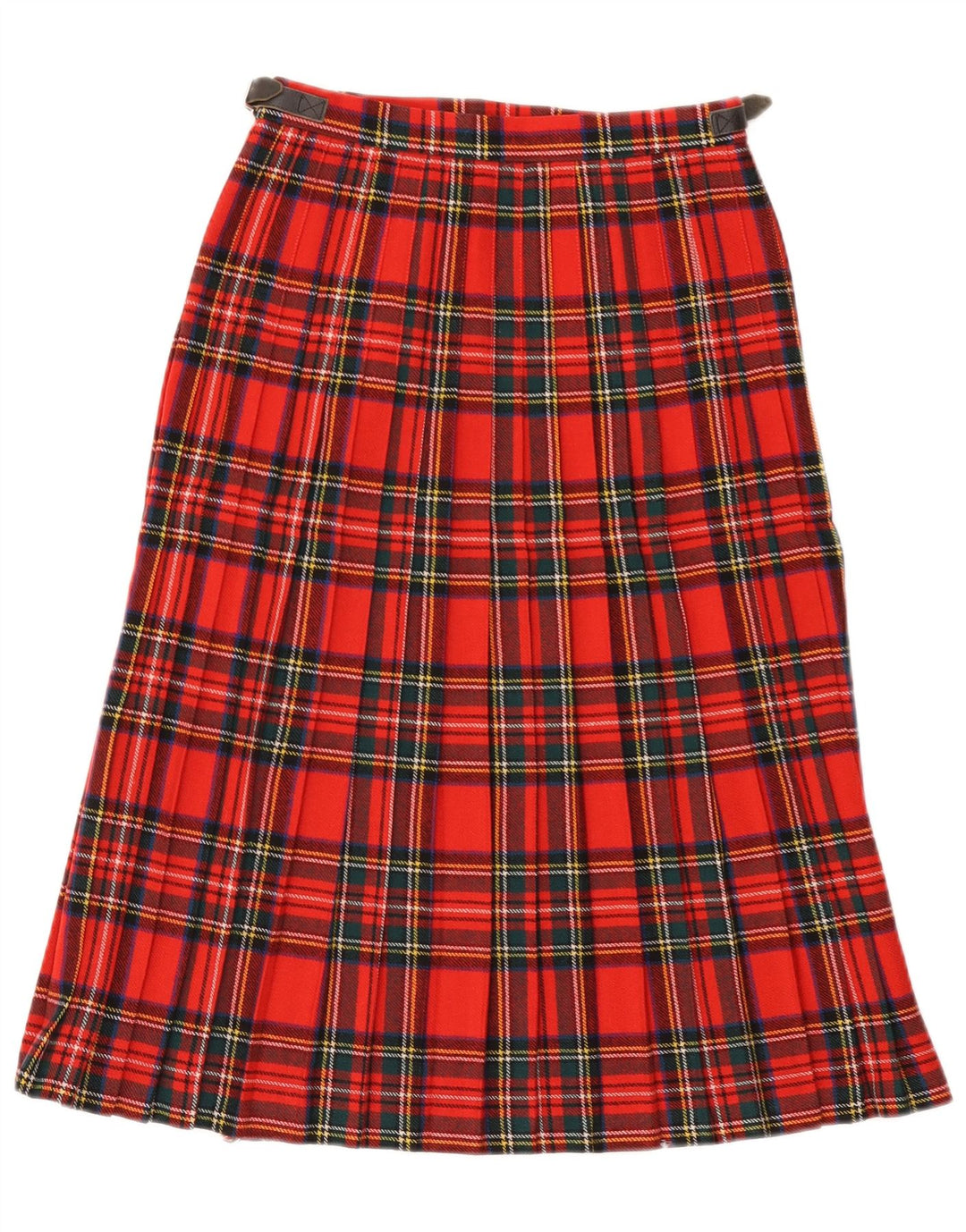 VINTAGE Falda cruzada para mujer W26 Pequeño cuadro rojo