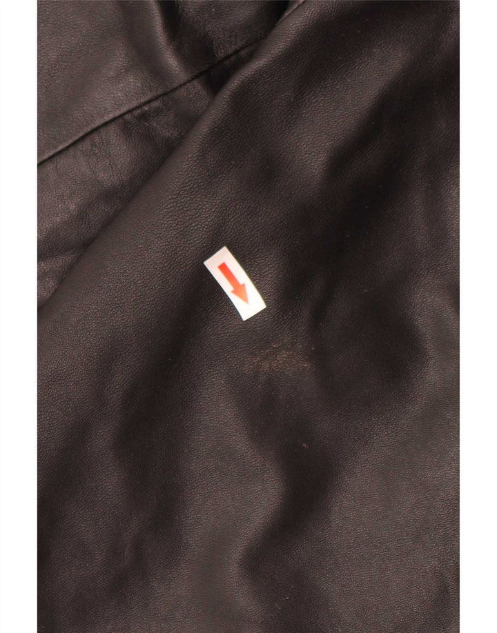 Vintage hombres chaqueta de cuero Reino Unido 40 grande negro