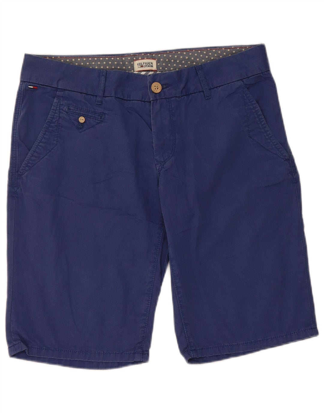 Pantalones Cortos Chinos Tommy Hilfiger Mujer W28 Algodón Azul Medio