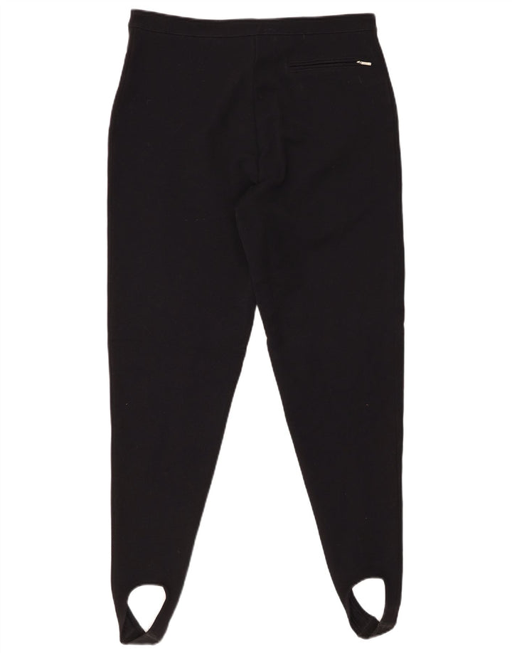 COLMAR Pantalones casuales con estribo de cintura alta para mujer IT 48 XL W30 L29 Negro