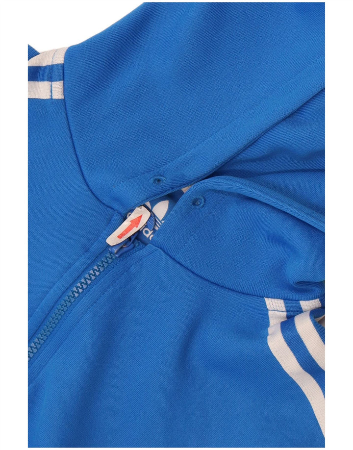 Adidas Hombre Graphic Zip Sudadera Con Capucha Suéter Azul Medio Poliéster