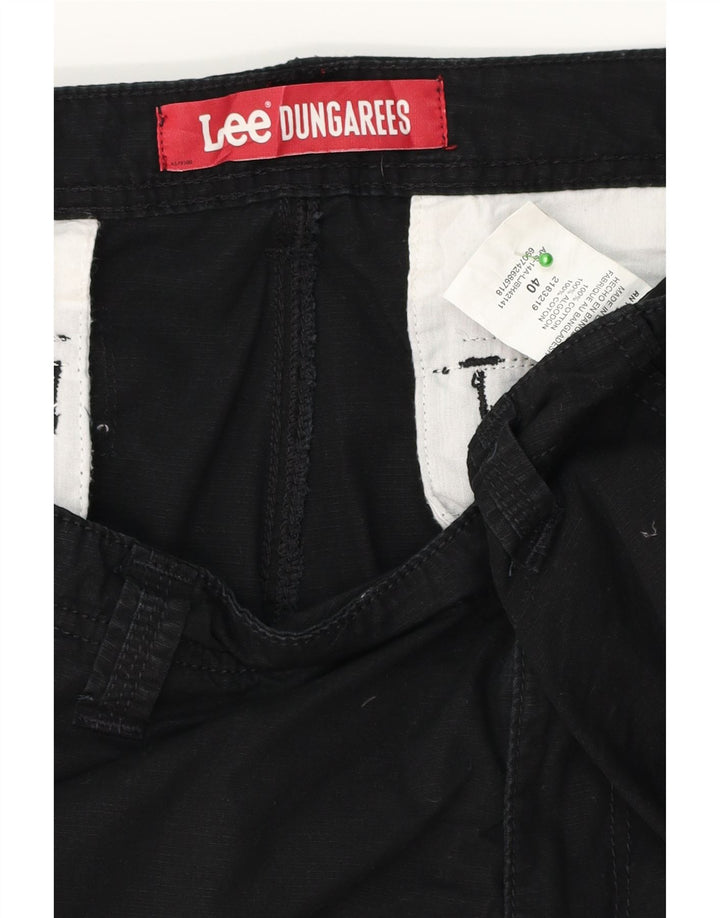 Lee Mens Dungarees Cargo Shorts W40 XL Algodón Negro