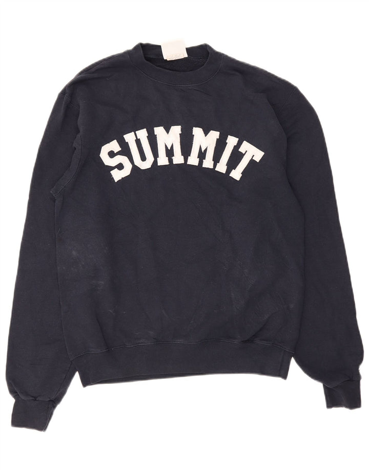 Champion Summit Graphic Sudadera Jumper para Hombre Pequeño Algodón Azul Marino