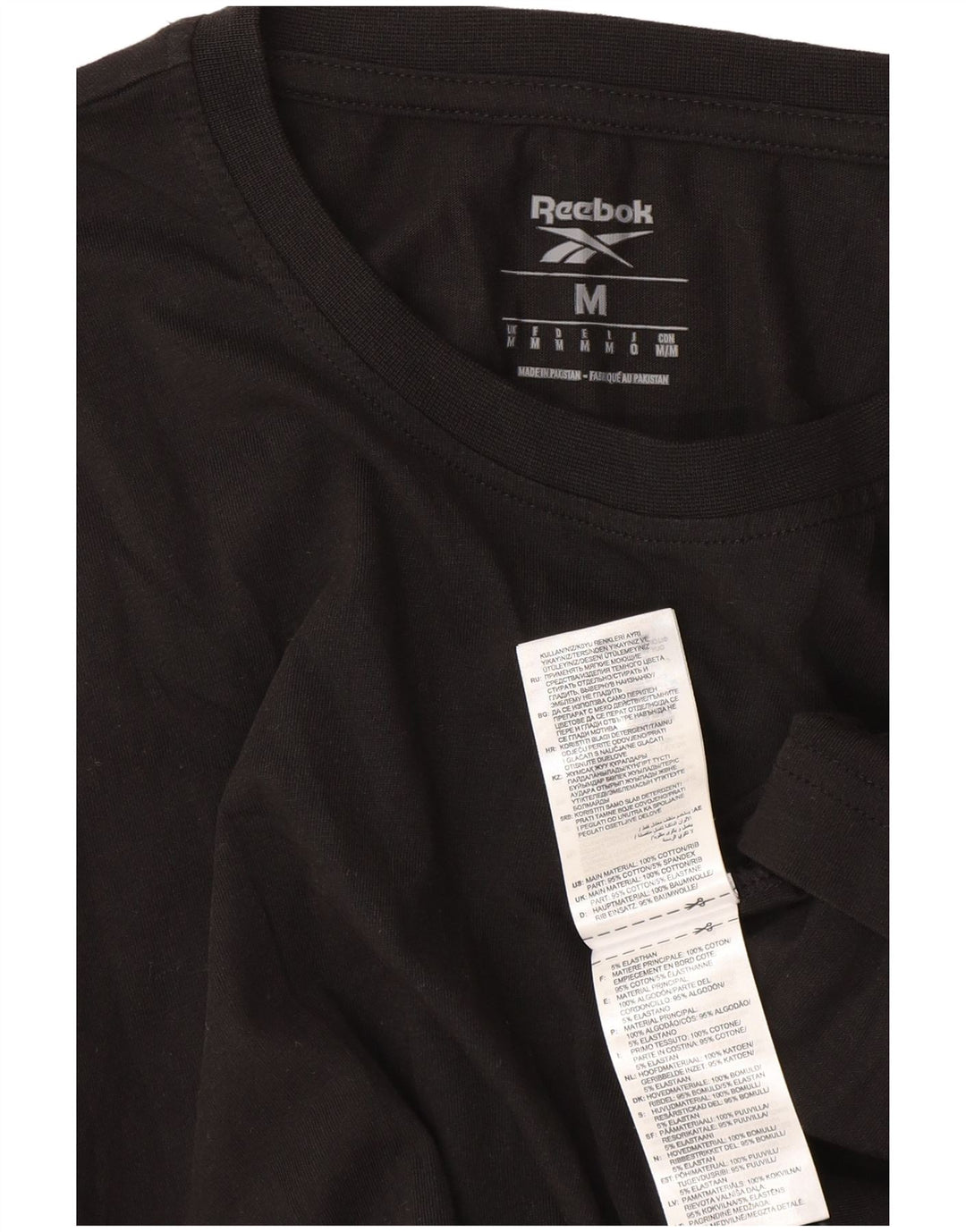 Camiseta Reebok Hombre Top Medium Negro Algodón