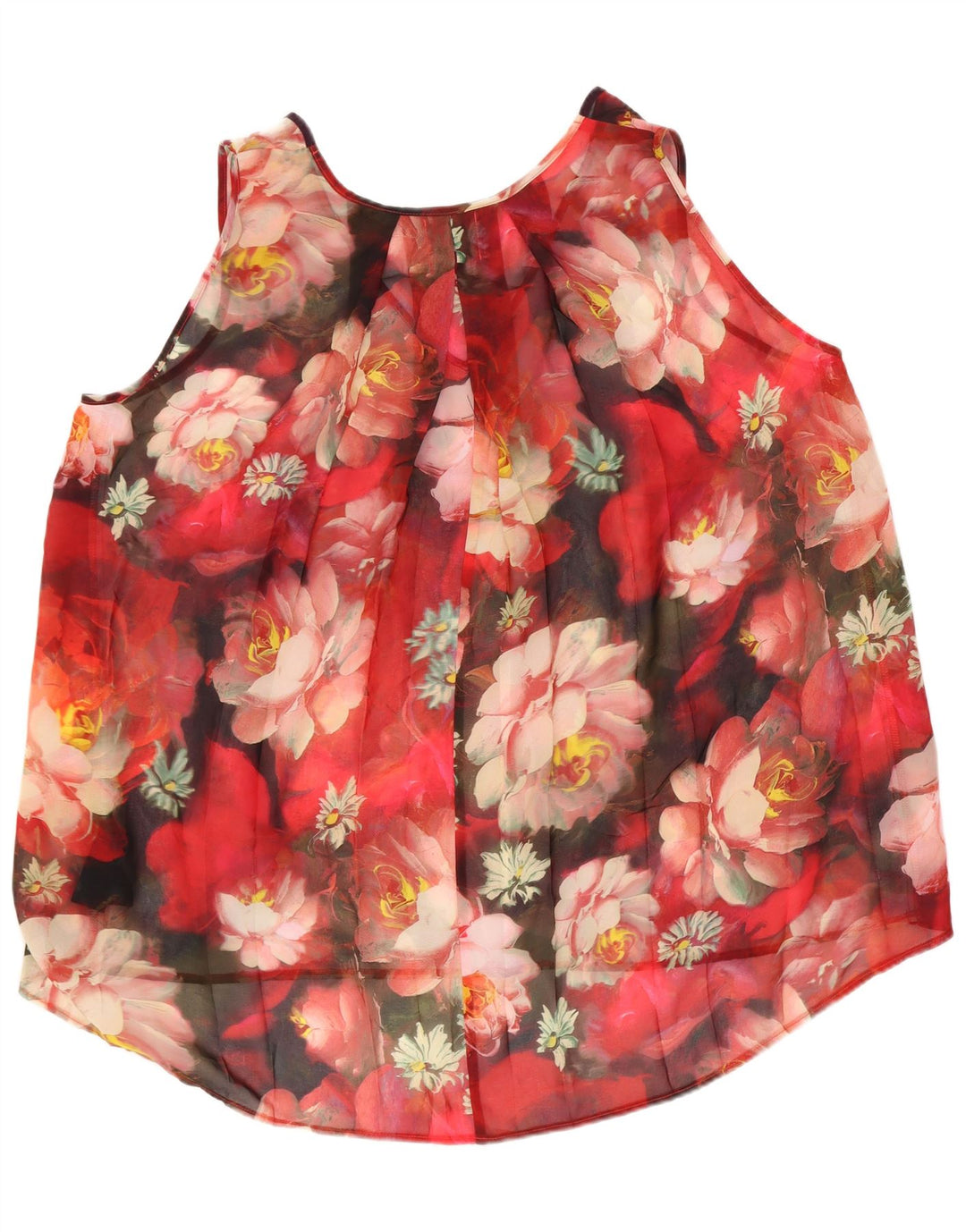 Ted Baker Blusa para mujer Top UK 44 Poliéster floral rojo grande