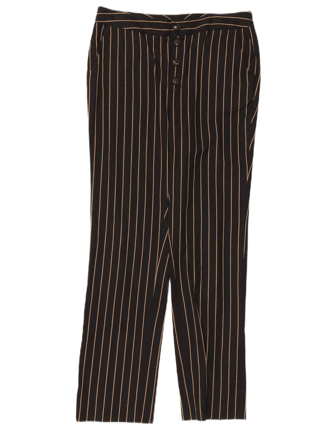 MASSIMO DUTTI Pantalones chinos de cintura alta para mujer EU 38 Small W28 L28 Negro