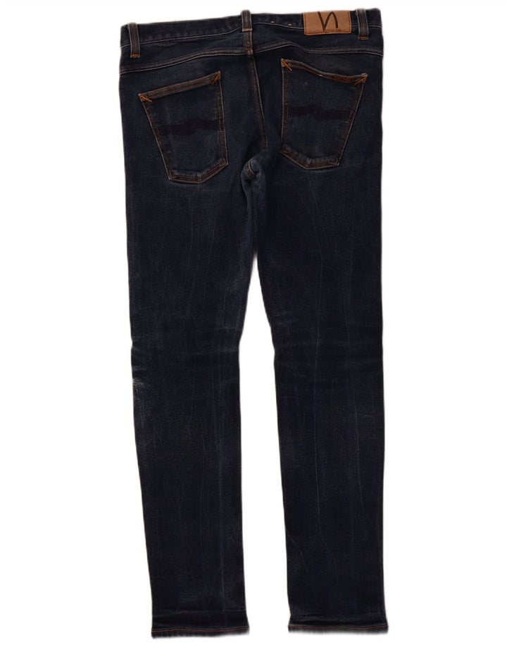 NUDIE JEANS Vaqueros pitillo para hombre W32 L32 Algodón azul