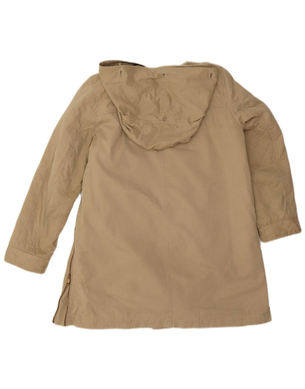 Zara Mujer Parka Con Capucha Chaqueta UK 46 Large Beige