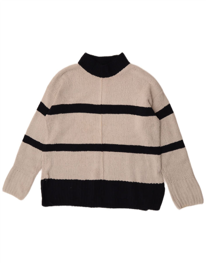 Marks & Spencer Jersey con cuello alto para mujer, talla 40, talla mediana, color blanco