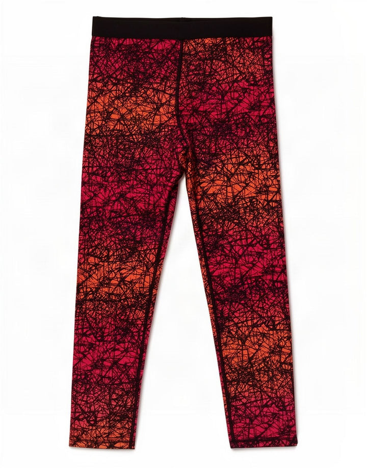 Champion Leggings Capri con patrón abstracto para mujer, talla 46, color rosa grande