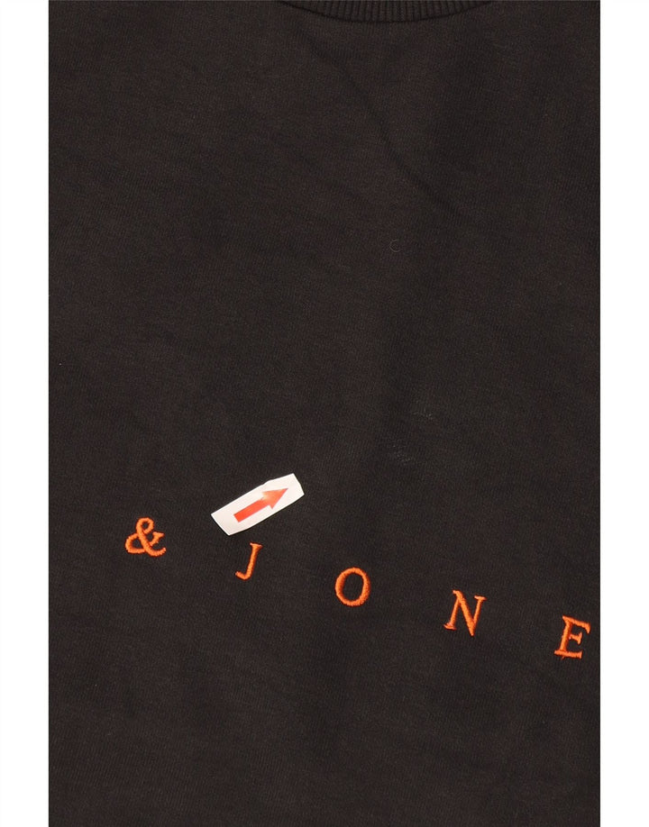 Jack & Jones Hombre Sudadera Gráfica Jersey De Algodón Gris Medio