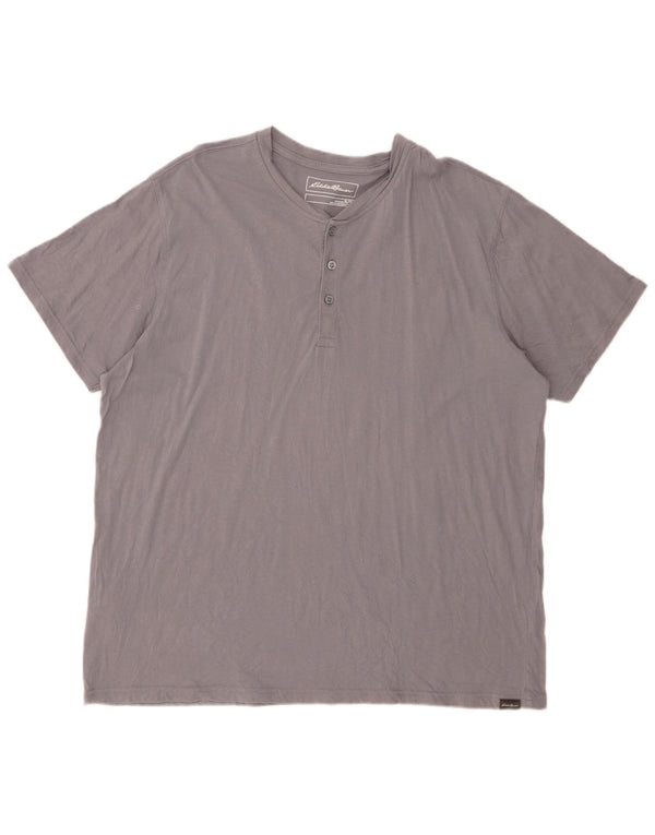 EDDIE BAUER Camiseta Hombre Top XL Gris Algodón