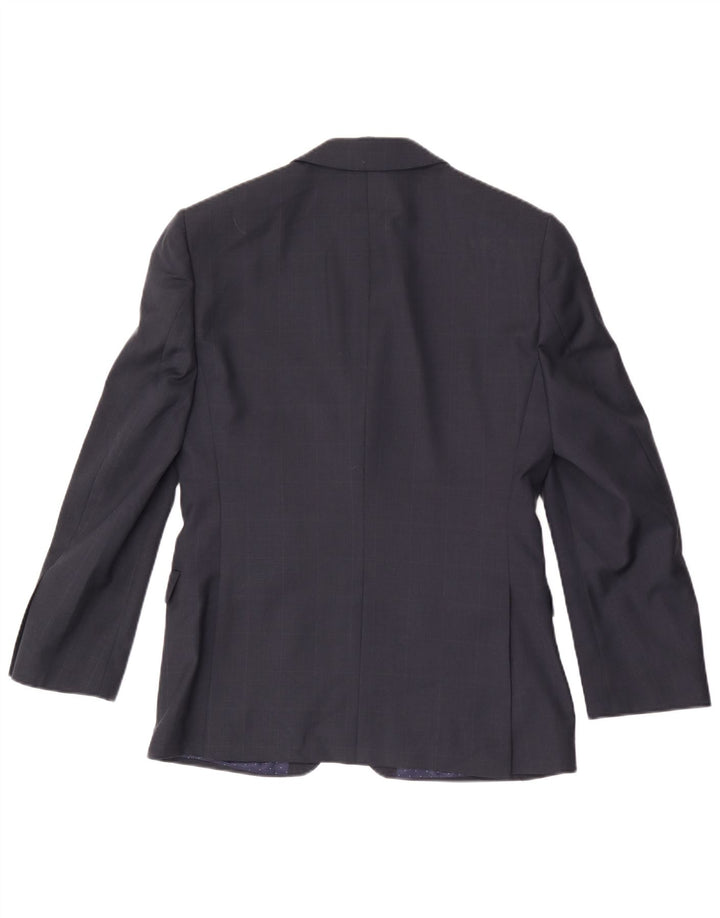 French Connection Chaqueta tipo blazer de 2 botones para hombre UK 36 Small Lana azul marino