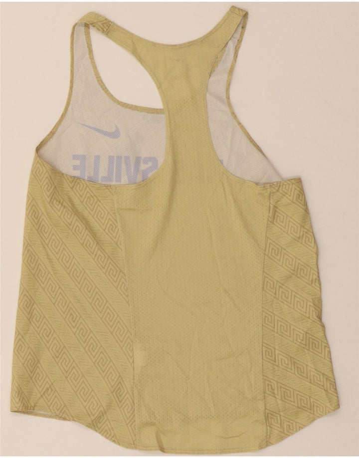 NIKE Womens Graphic Vest Top UK 10 Small Beige Polyester Vintage Nike and Second-Hand Nike from Messina Hembry 