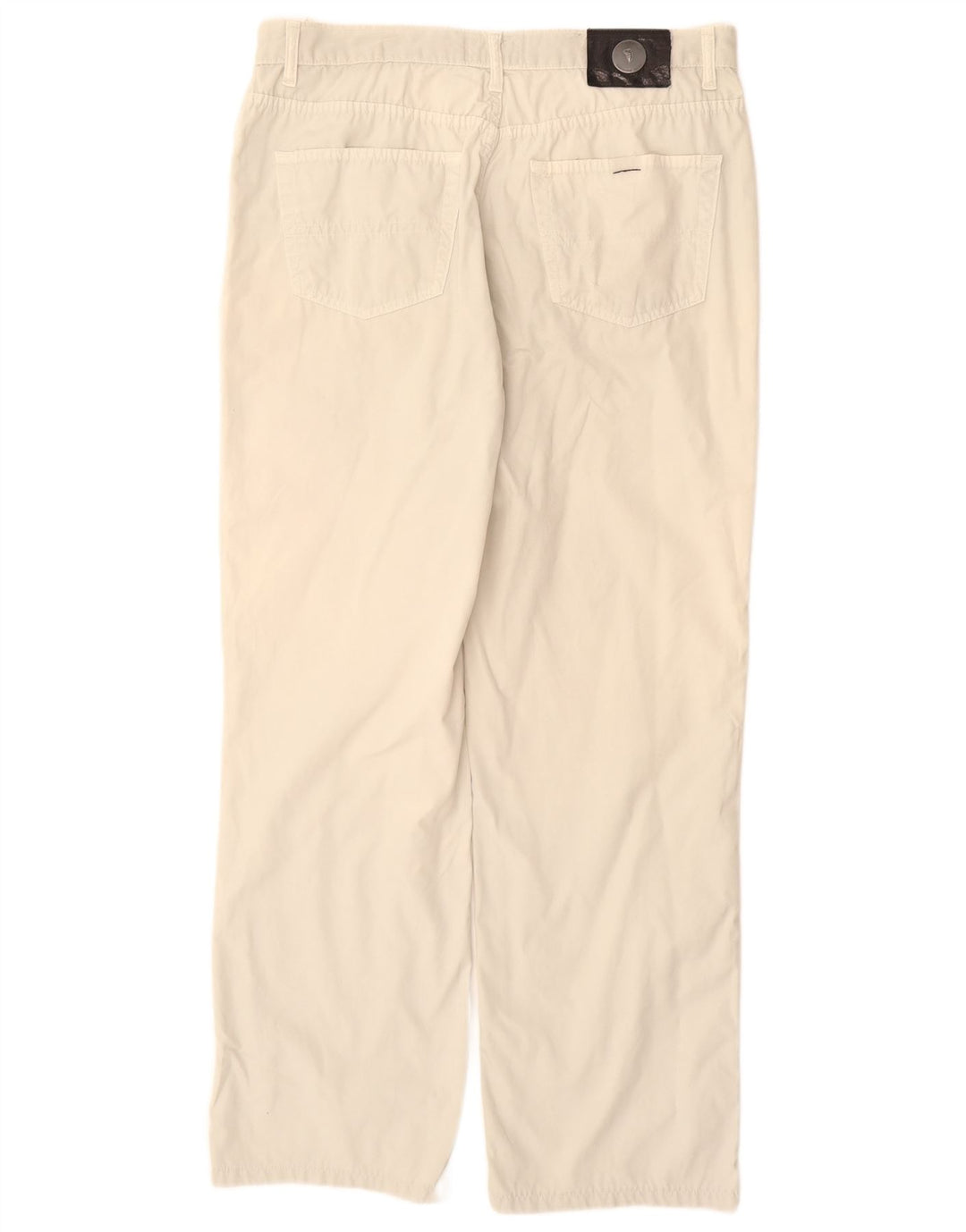TRUSSARDI Pantalones rectos informales para hombre W35 L30 Algodón blanco