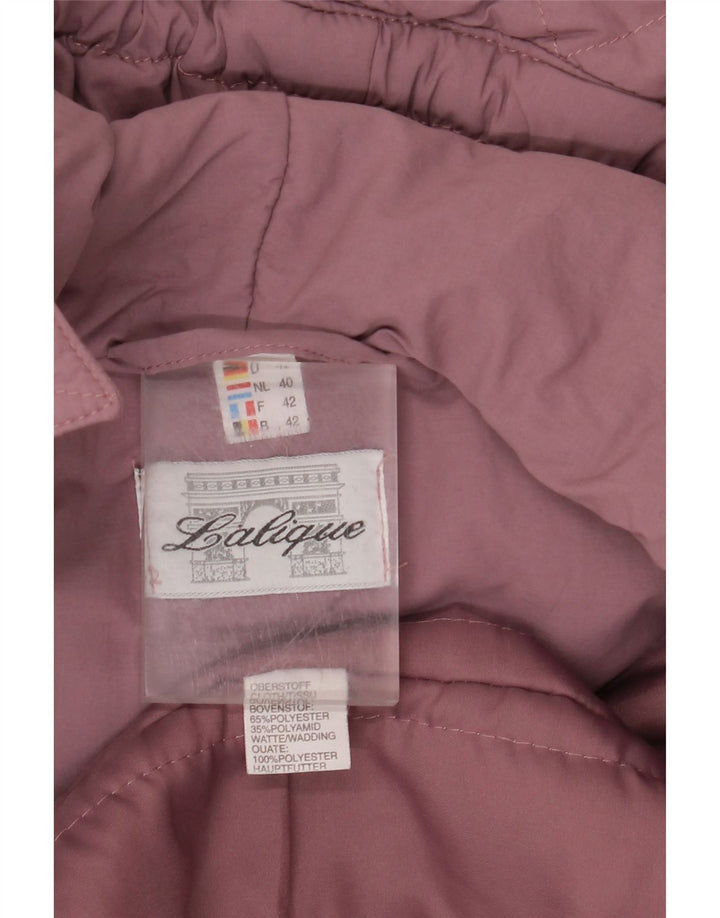 VINTAGE Abrigo cortavientos con capucha para mujer EU 42 Poliéster morado grande