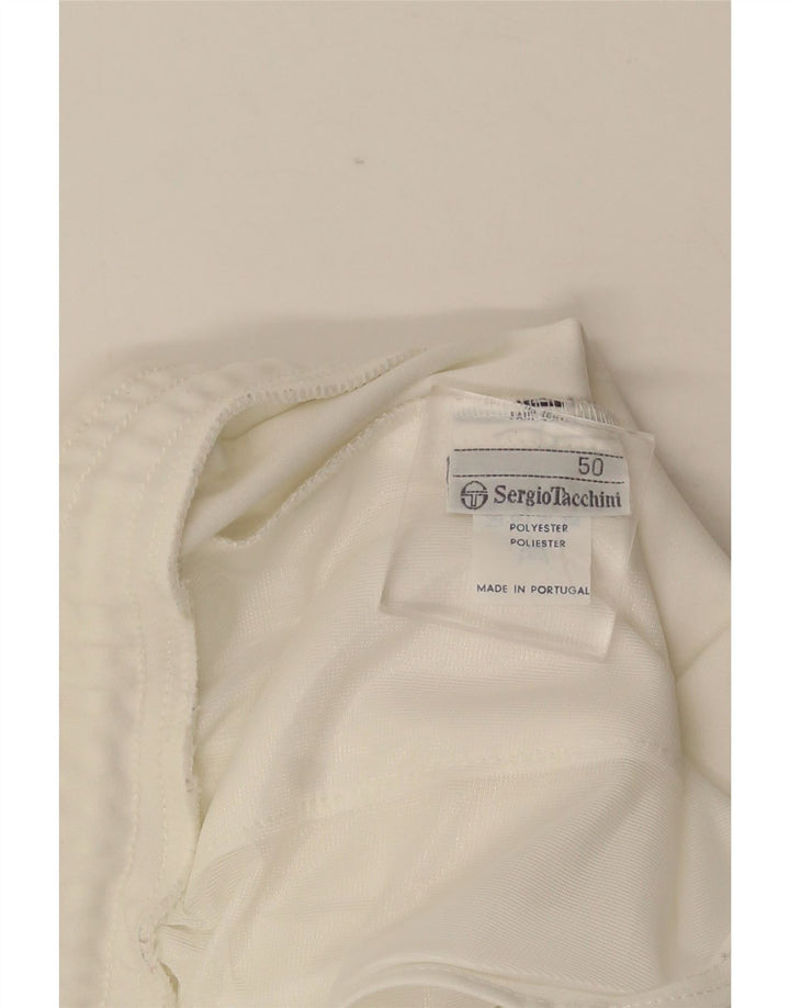 Sergio Tacchini Pantalón Corto Deportivo Mujer IT 50 XL Poliéster Blanco