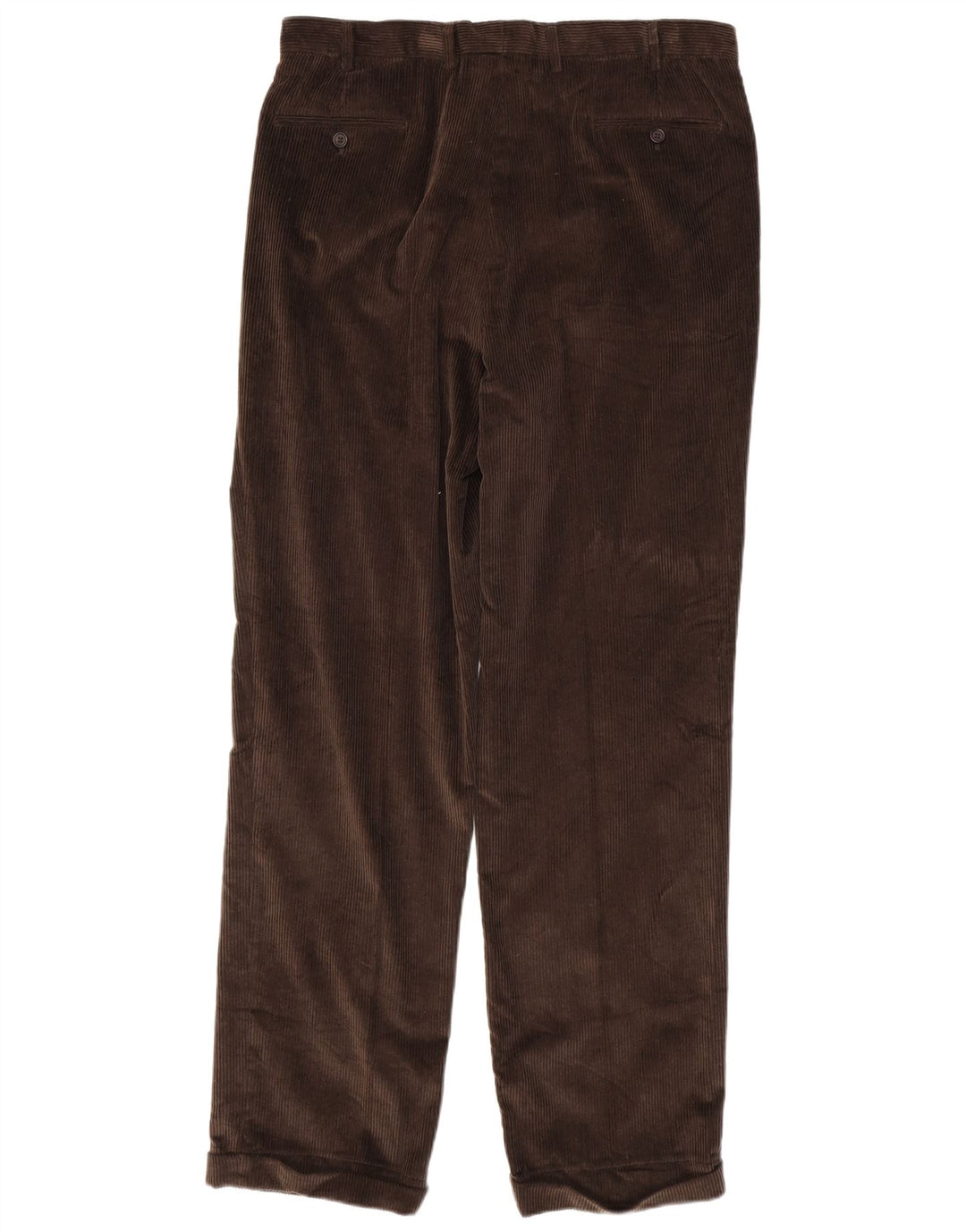 RALPH LAUREN Pantalones de pana con pinzas para hombre W36 L34 Algodón marrón