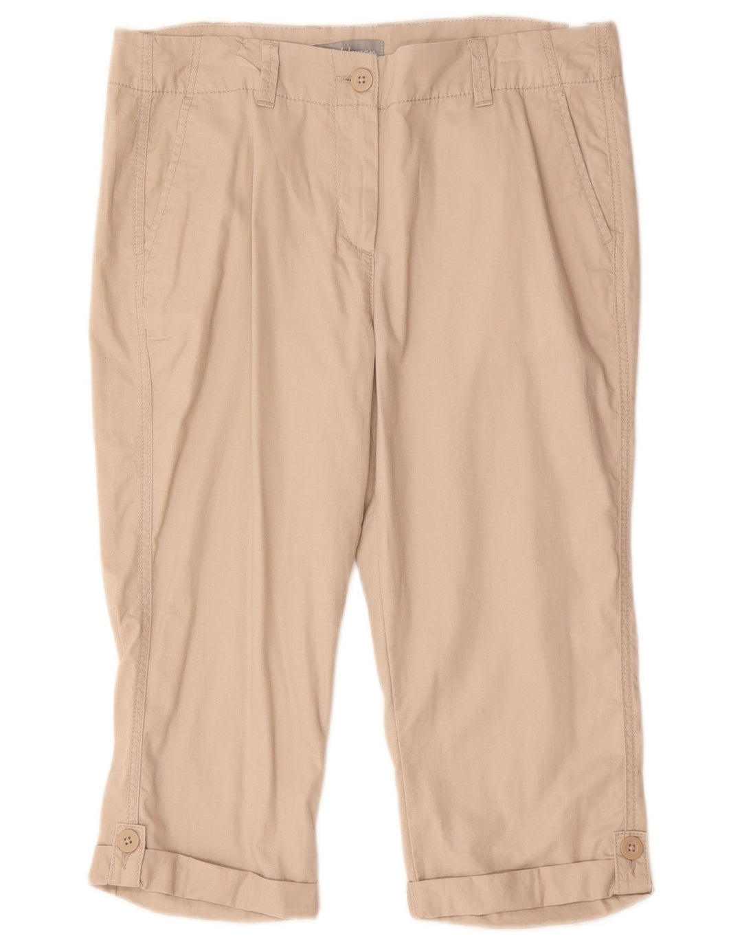 Marks & Spencer Bermudas para mujer UK 12 Medium W32 Algodón beige