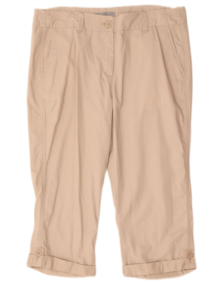 Marks & Spencer Bermudas para mujer UK 12 Medium W32 Algodón beige