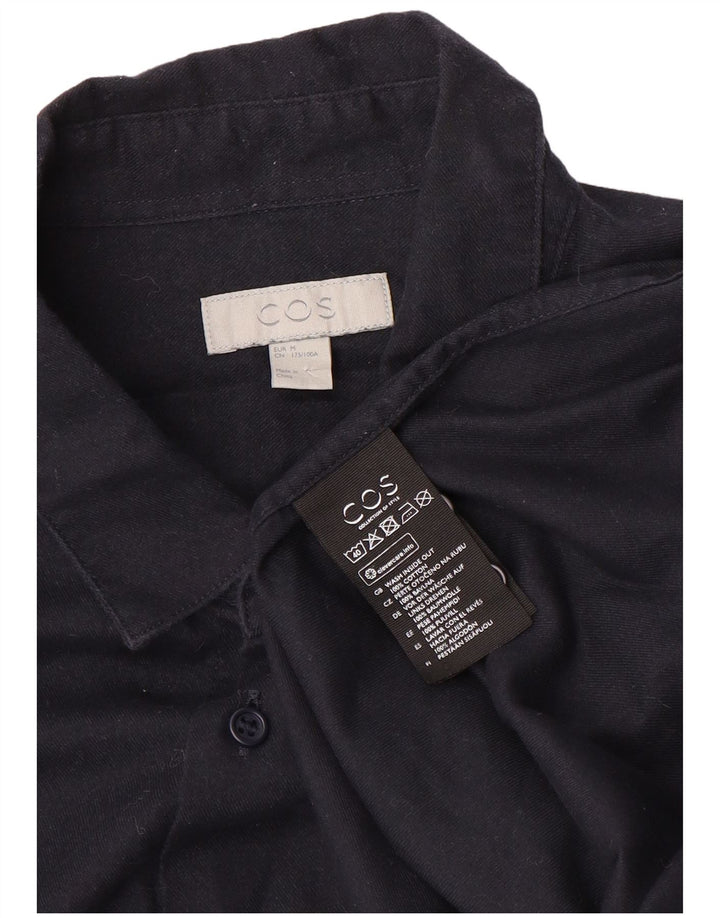 Camisa Cos para hombre de algodón azul marino medio
