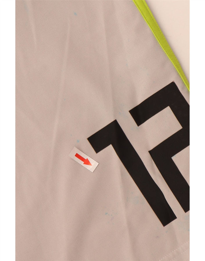 ADIDAS Pantalones cortos deportivos con gráfico de fútbol irlandés para hombre Poliéster gris grande