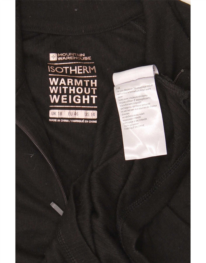 Mountain Warehouse Top de chándal con cuello y cremallera para mujer UK 40 XL Negro